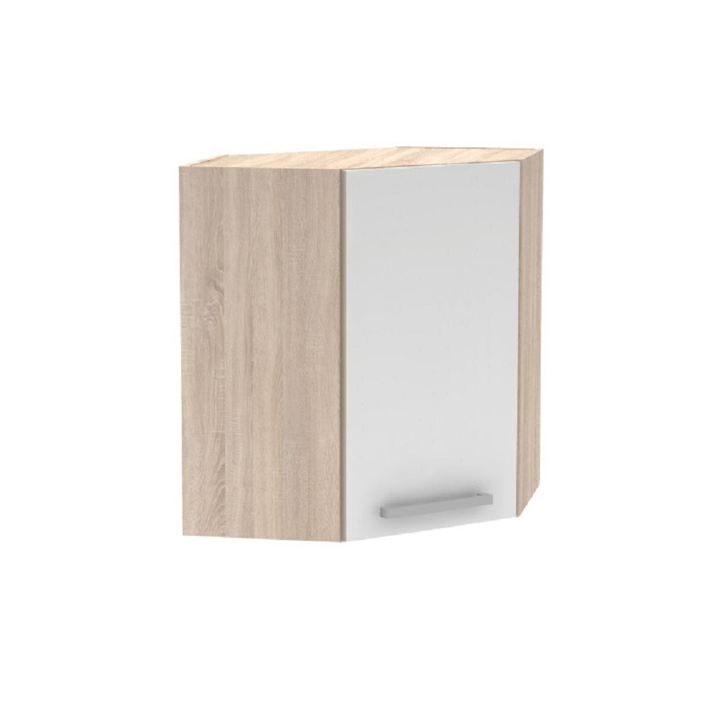 Felső sarokszekrény 1DV, tölgy sonoma/fehér, univerzális, NOVA PLUS NOPL-013-OH (RP)