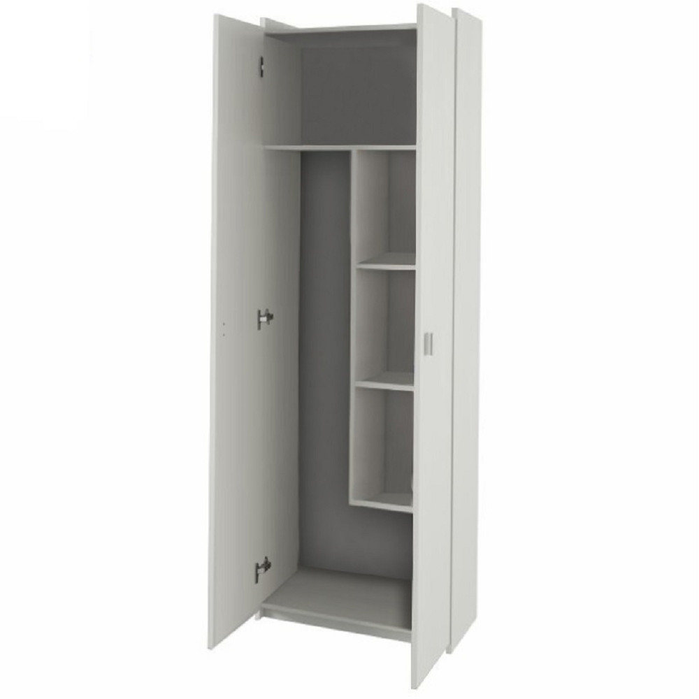 Kombinált szekrény, DTD laminált, fehér, NATALI TIP 6 (RP)