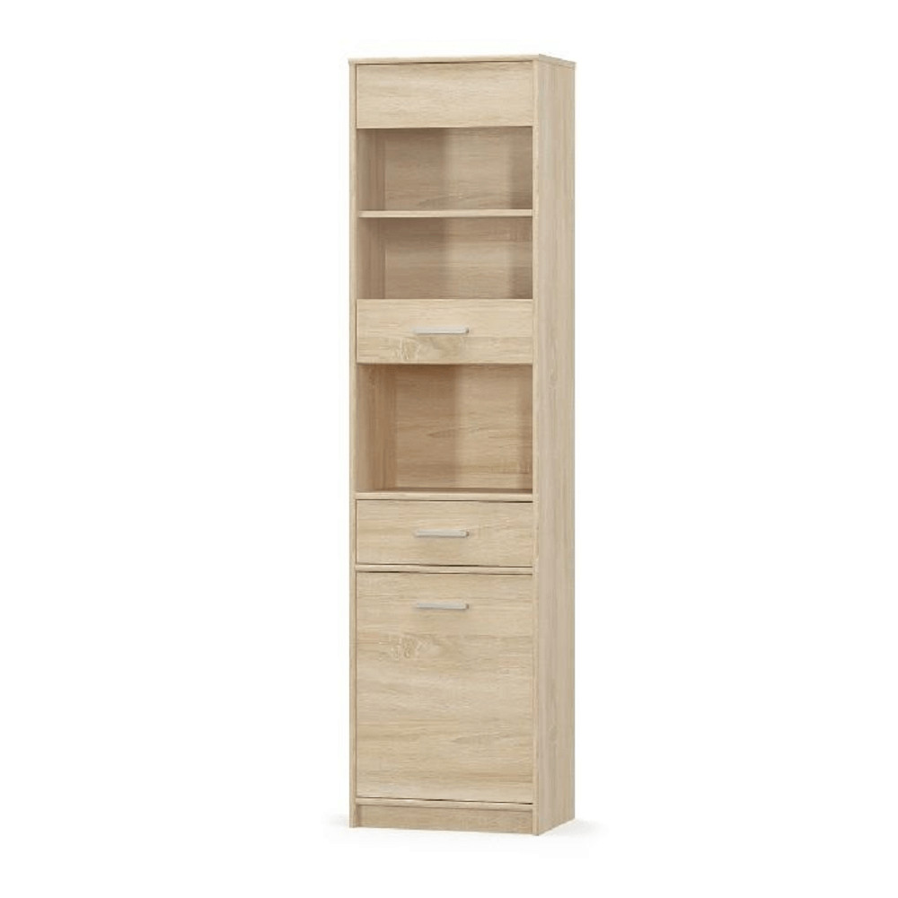 Vitrines szekrény 1D1W1S, sonoma tölgyfa, TEYO (RP)