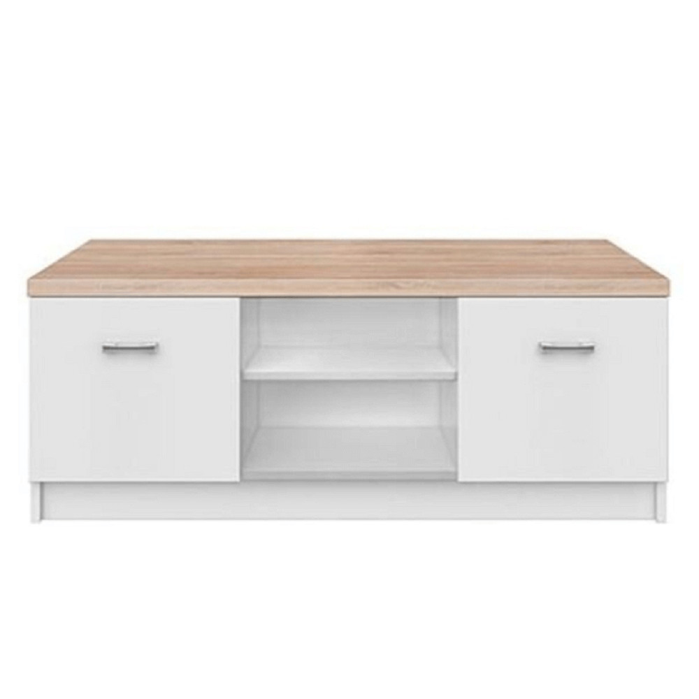 RTV asztal 2d, DTD laminált, fehér/tölgy sonoma, TOPTY TYP 15 (RP)