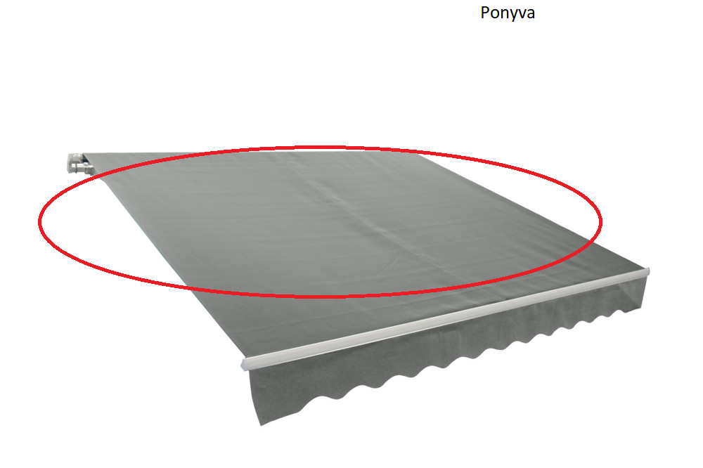 Rojaplast tartalék ponyva szövet napellenzőhöz 5x3m -  Szürke (P4512) (RP)