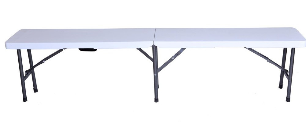 Rojaplast összecsukható, hordozható műanyag pad, 180 cm - fehér (RP)