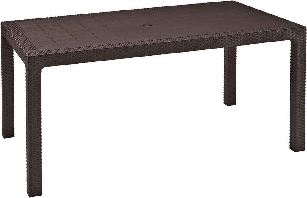 Keter melody polyrattan kerti asztal, 161 cm - barna (RP)