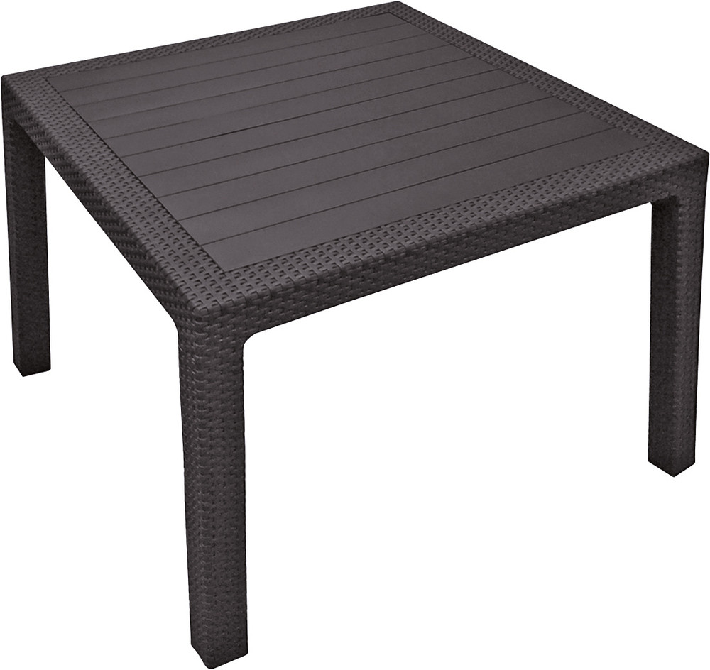 Keter melody quartted polyrattan kerti asztal, 95 cm - barna (RP)