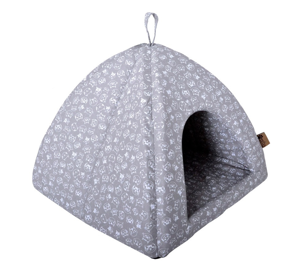 Petsy Iglu kutya-macskaház, szürke - 48 x 48 x 40 cm (RP)