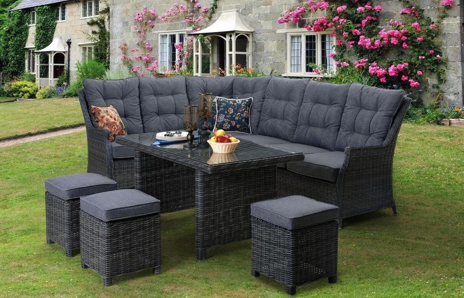 Rojaplast Houston exkluzív polyrattan kerti bútor garnitúra (RP)