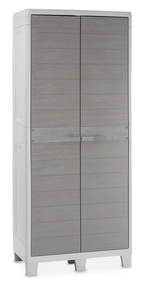 Toomax Woodys high XL grey beltéri-kültéri műanyag szekrény - világos szürke (RP)