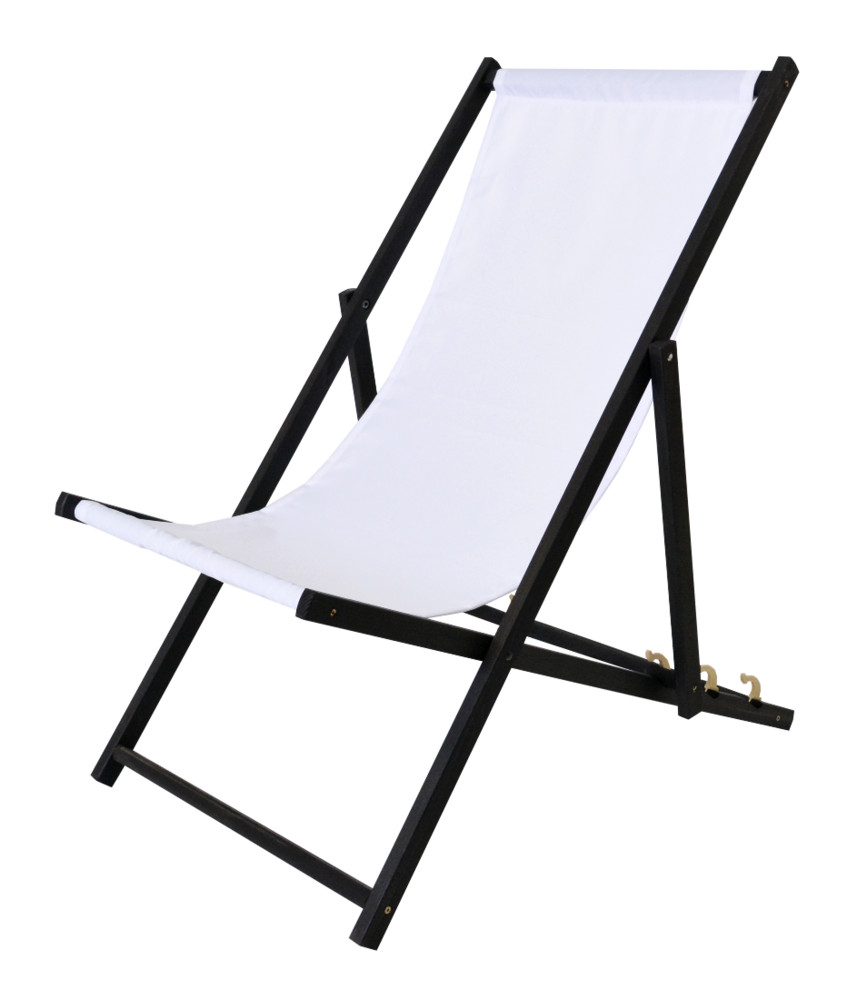 Rojaplast Bahama black/white bükkfából készült állítható nyugágy - fekete/fehér (RP)