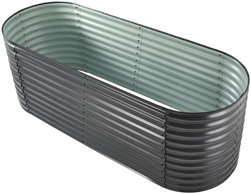 Rojaplast fém ovális magaságyás - 240 x 80 x 82 cm (RP)