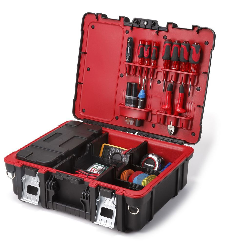 Keter műanyag szerszámosláda - piros/fekete (RP)
