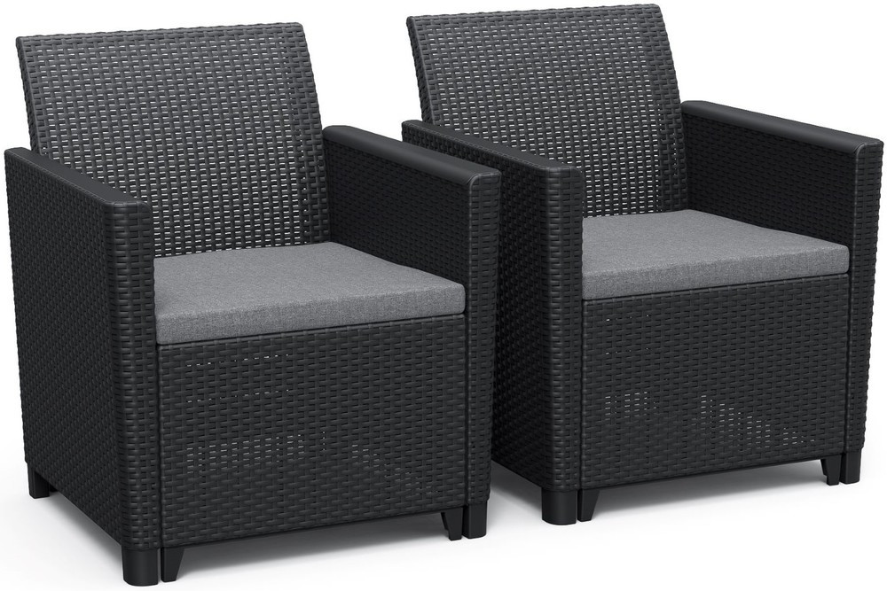Keter Claire duo műrattan kerti fotel (2db), grafit (RP)