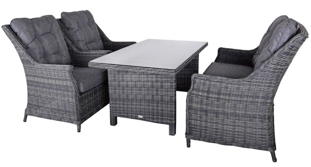 Rojaplast New York dining műrattan kerti bútor garnitúra (RP)