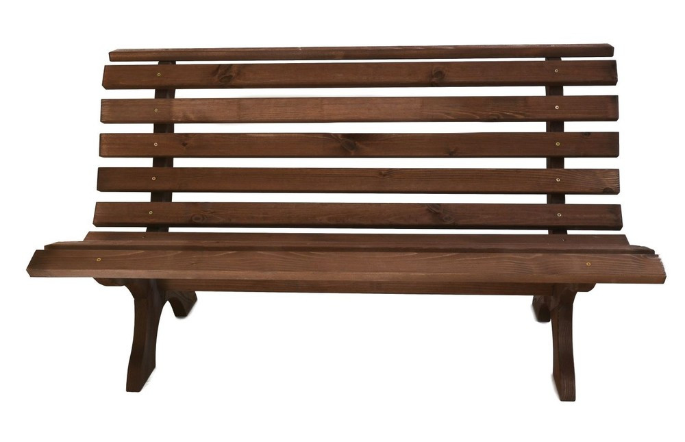 Rojaplast Retro fenyőfából készült kerti pad - gesztenye, 150 cm (RP)