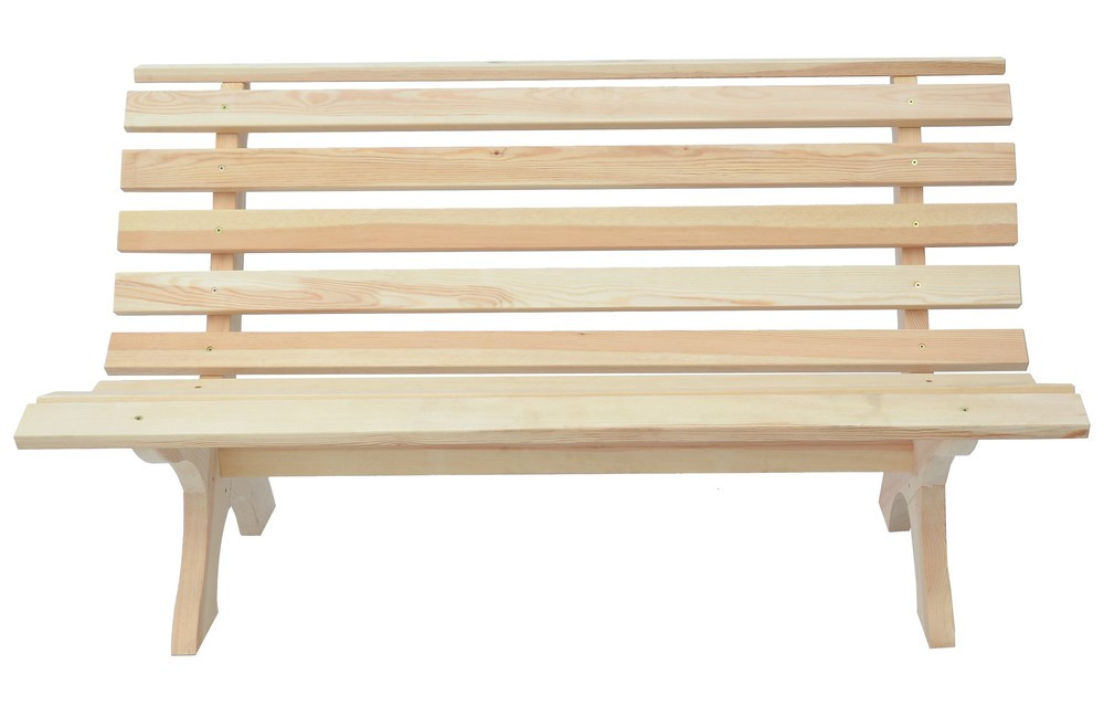 Rojaplast Retro fenyőfából készült kerti pad - natúr, 150cm (RP)