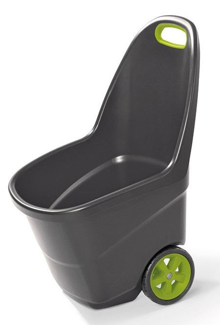 Keter Easy go XL műanyag kerti kocsi, talicska - grafit/zöld - 62 L (RP)