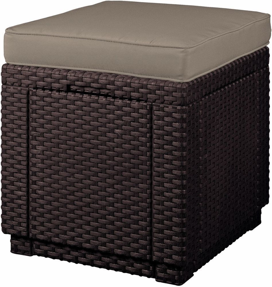 Keter Cube polyrattan kerti taburett - barna (RP)