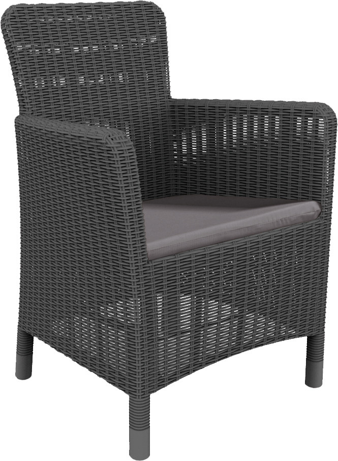 Keter Trenton Dining polyrattan kerti szék - grafit (RP)