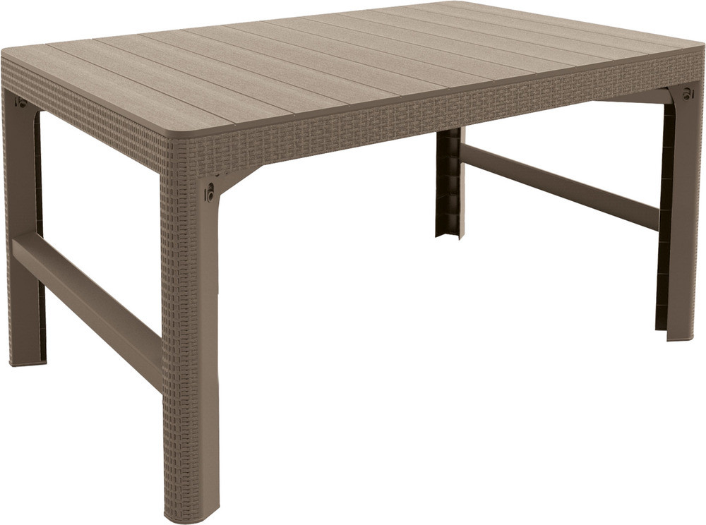 Keter lyon rattan  állítható polyrattan kerti asztal -  cappuccino (RP)