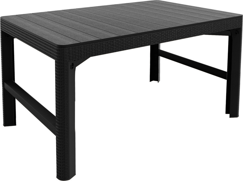 Keter lyon rattan állítható polyrattan kerti asztal - grafit (RP)