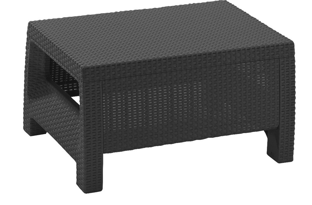 Keter corfu polyrattan kerti asztal - grafit (RP)