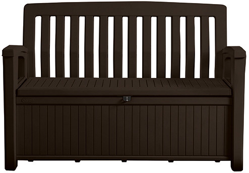 Keter Patio műanyag kerti pad tároló funkcióval, barna - 140 cm (RP)