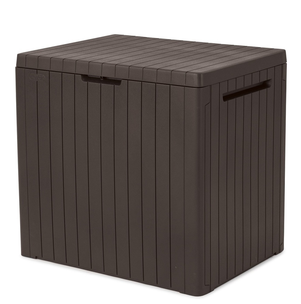 Keter City box műanyag tároló doboz, barna - 113L (RP)