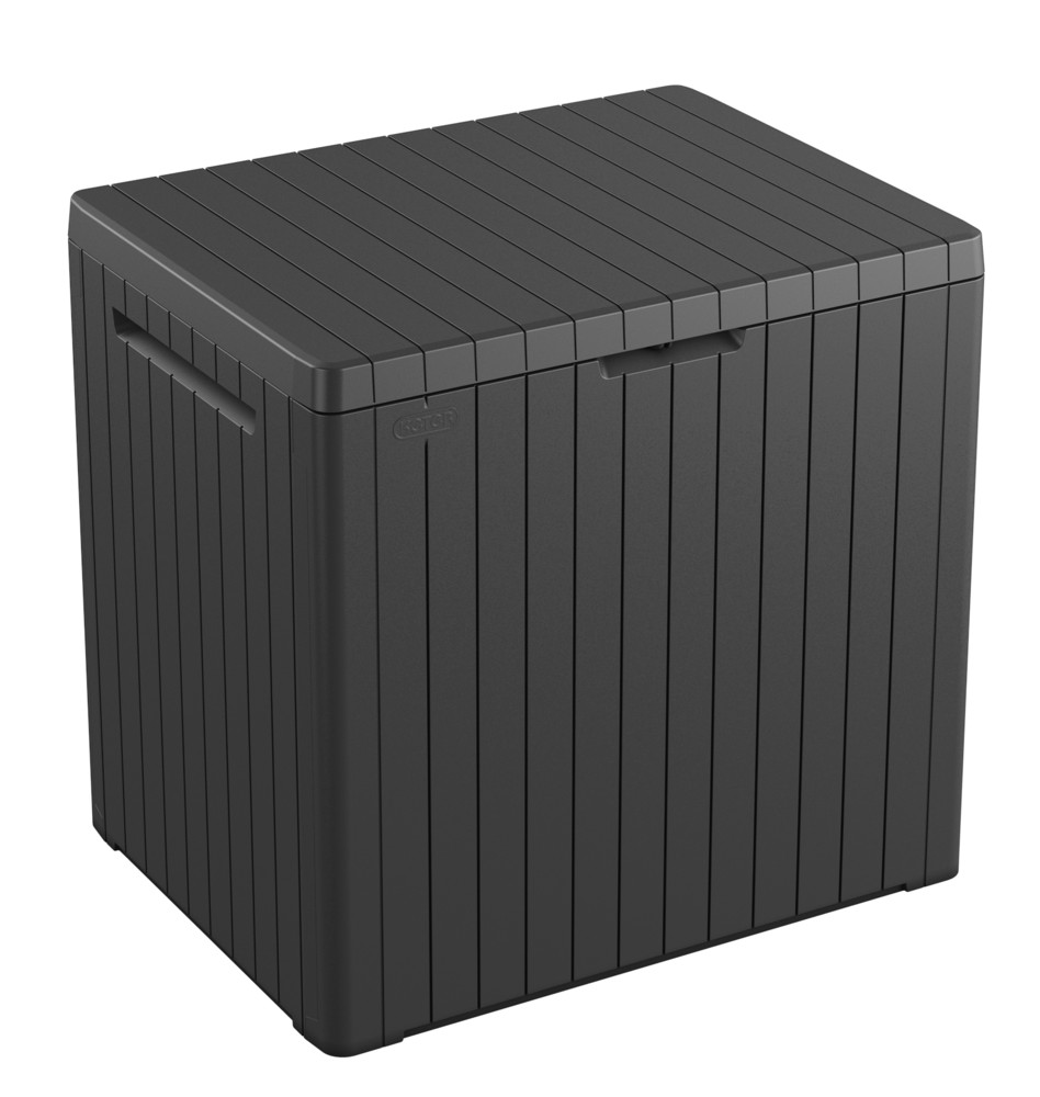 Keter City box műanyag tároló doboz, grafitszürke - 113L (RP)