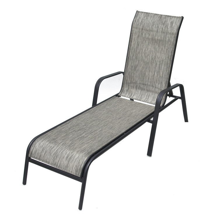 Rojaplast Zwc-52 fémből készült állítható kerti nyugágy, 194 cm - szürke (RP)