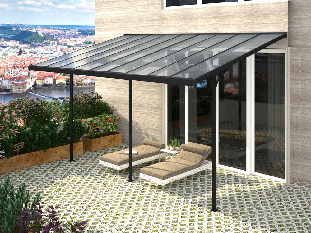 Rojaplast Bruce H alumínium pergola, átlátszó polikarbonáttal, 557x305cm (RP)