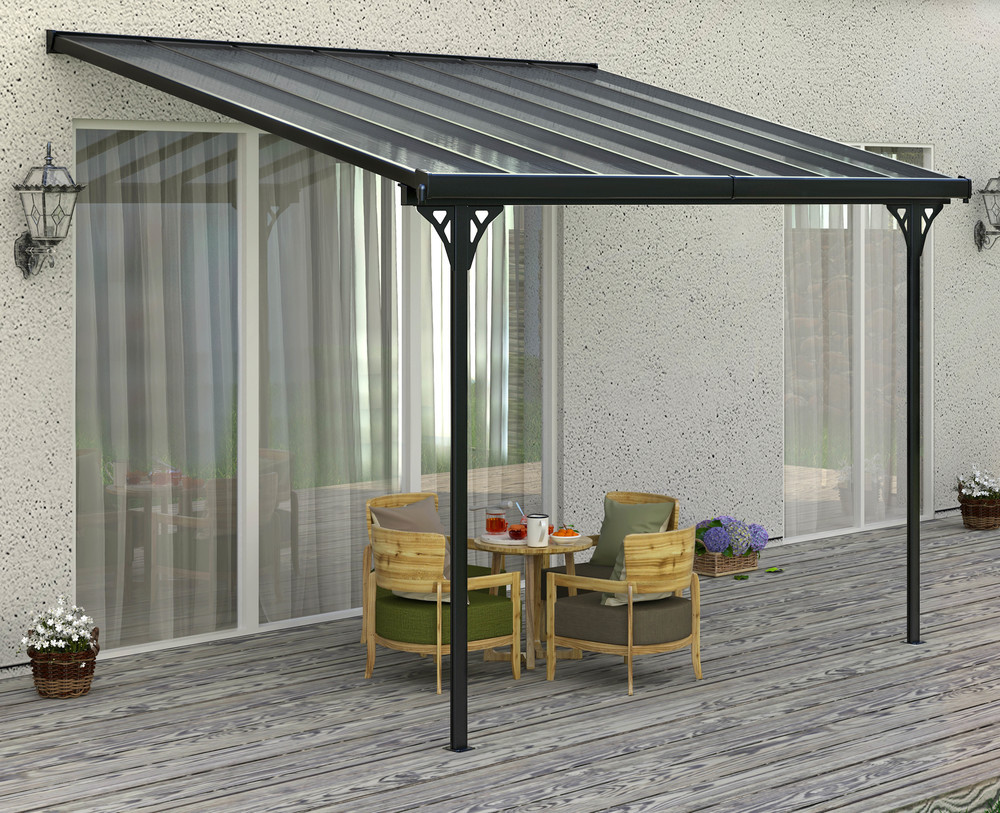 Rojaplast Bruce F alumínium pergola, átlátszó polikarbonáttal, 436x305cm (RP)