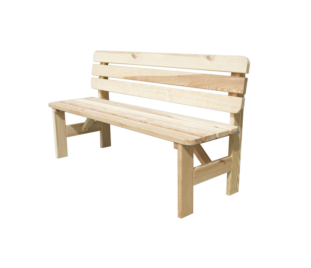 Rojaplast Viking fenyőfából készült kerti pad, 150 cm - natúr (RP)