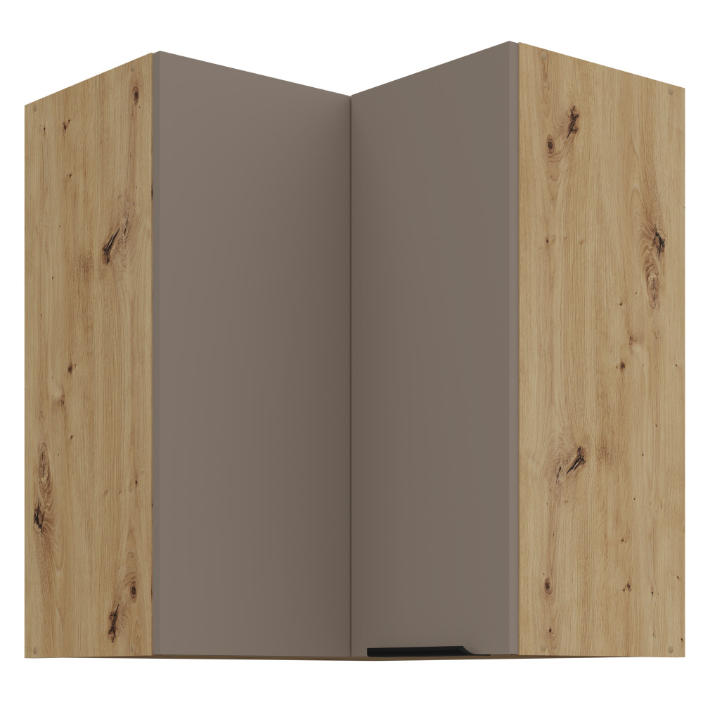 Felső sarokszekrény, sandgrau/artisan tölgy, FRISBO 60x60 GN-72 2F (RP)