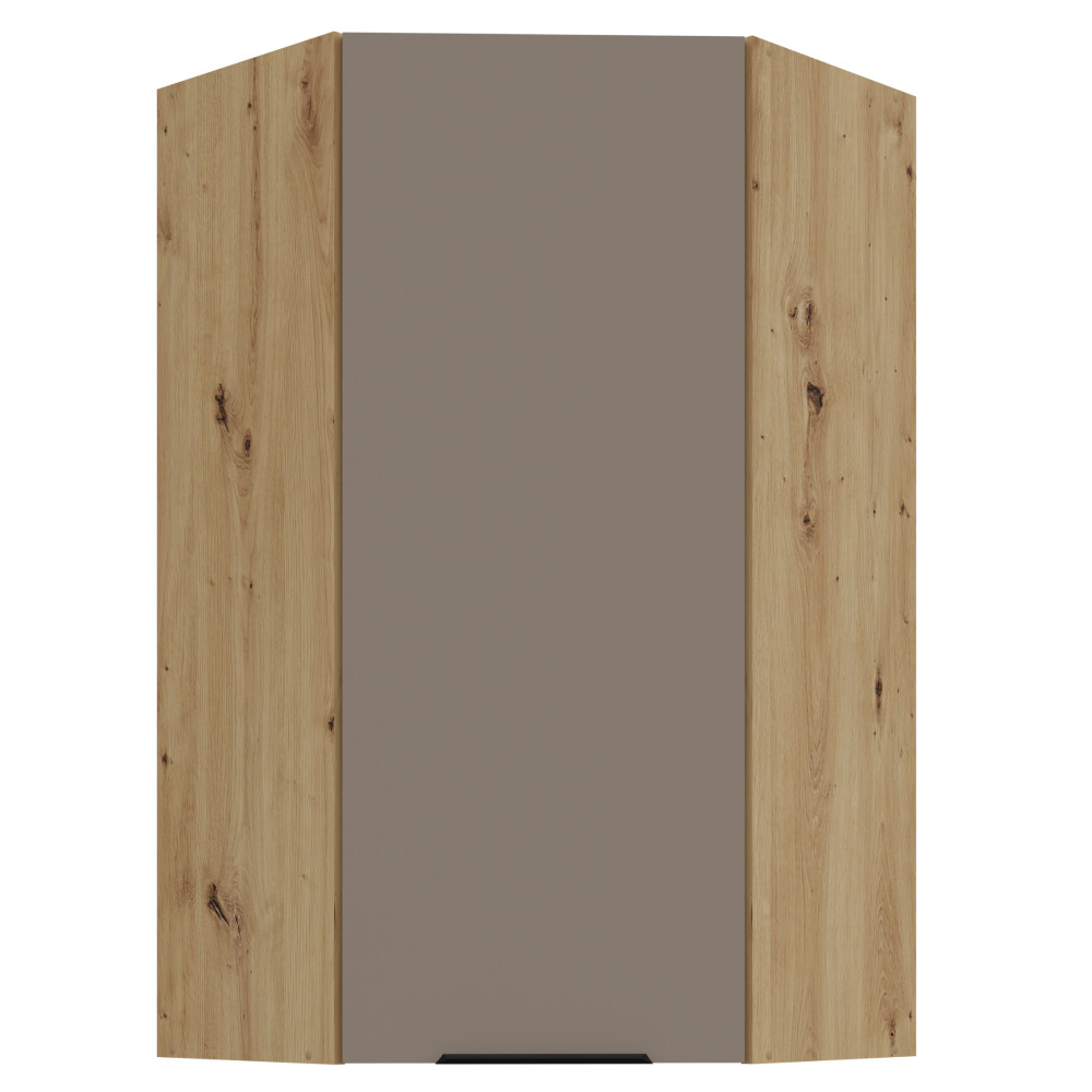 Felső sarokszekrény, sandgrau/artisan tölgy, FRISBO 60x60 GN-108 1F (RP)