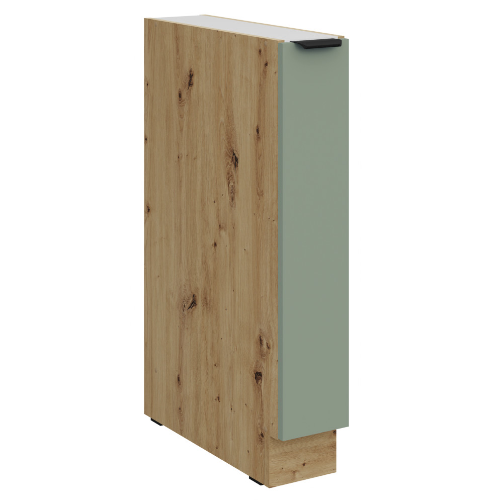 Alsó szekrény kihúzható kosárral, aquamarine/artisan tölgy, ARSANY 15 D CARGO BB (RP)