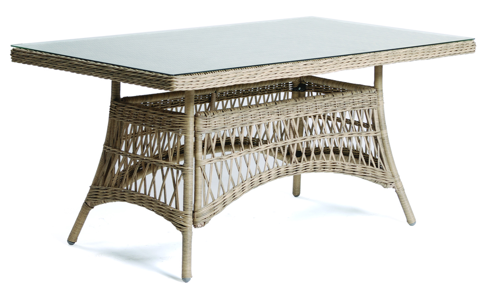ROJAPLAST DENVER exkluzív polyrattan kerti asztal - 160 cm (Mérete: 160) (RP)