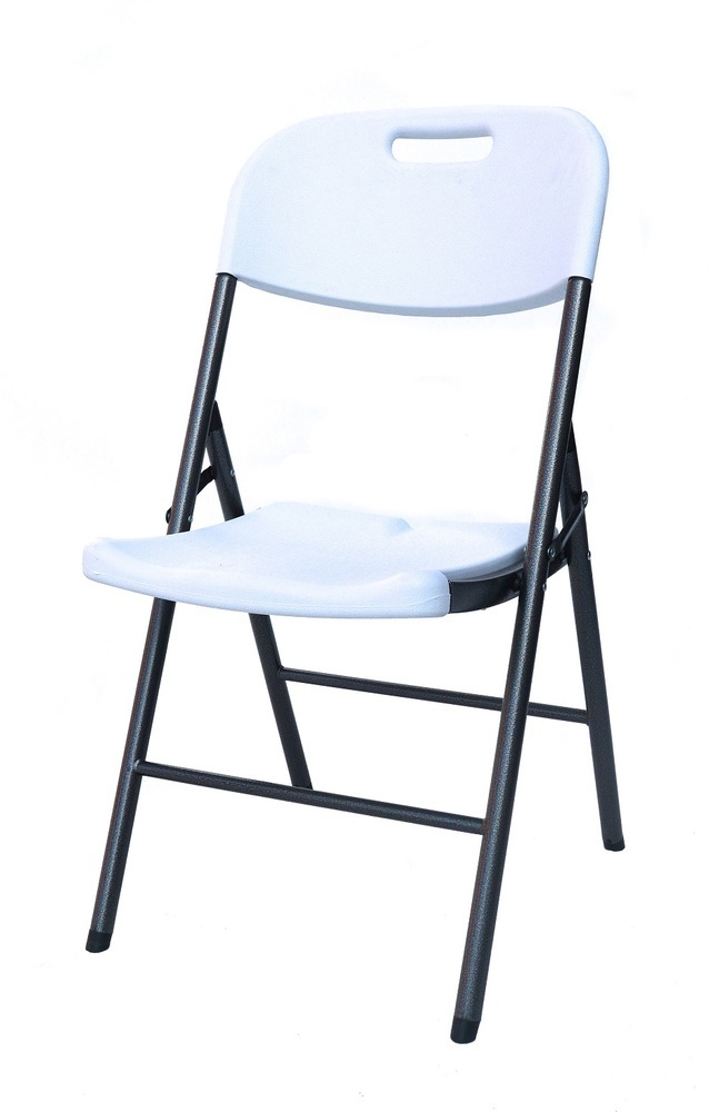 ROJAPLAST összecsukható, hordozható műanyag szék - fehér (Méret: 53 x 46) (RP)