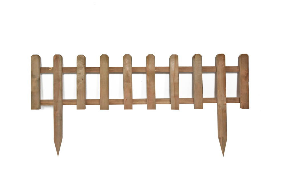 ROJAPLAST fenyőfából készült virágágyás kerítés, natúr - 100 cm (RP)