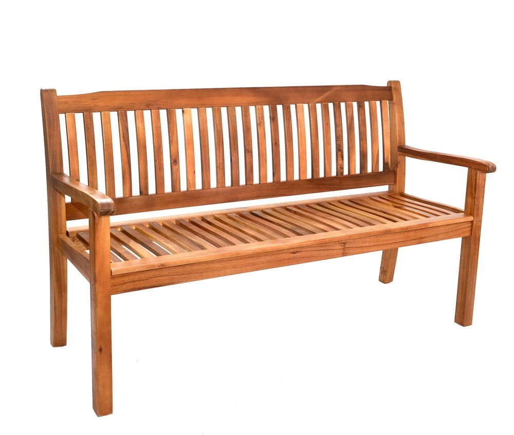 ROJAPLAST VANESSA akácfából készült kerti pad, 150 cm - világos barna (RP)