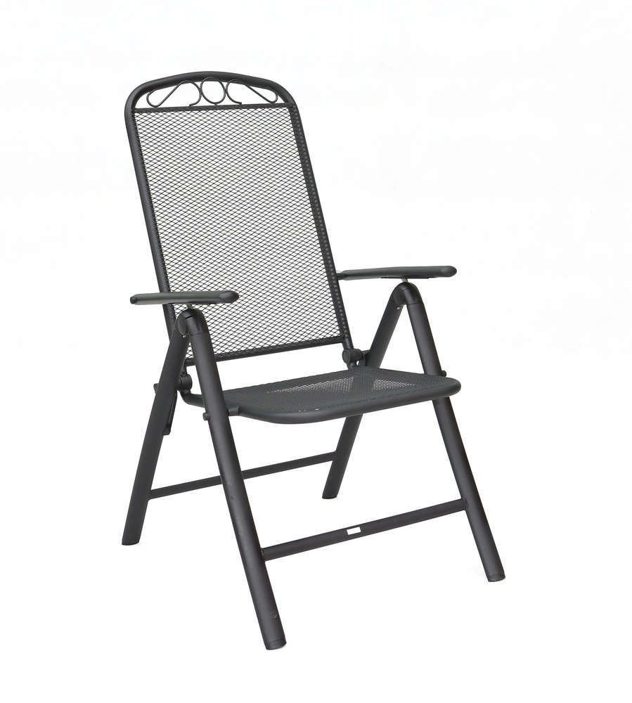 ROJAPLAST ZWMC-38 fém összecsukható kerti szék - fekete (Méret: 68 x) (RP)