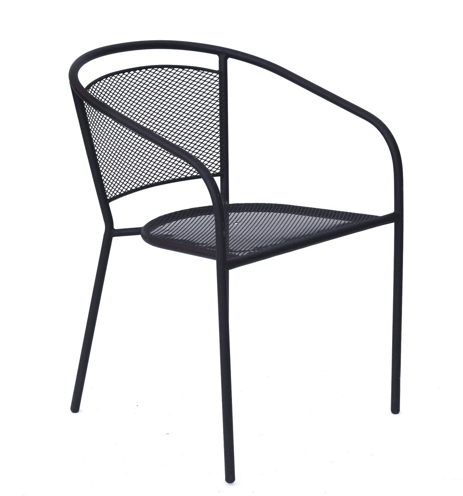 ROJAPLAST ZWMC-32 fém kerti szék, 58 x 54,5 x 74,5 cm - fekete (Méret:) (RP)