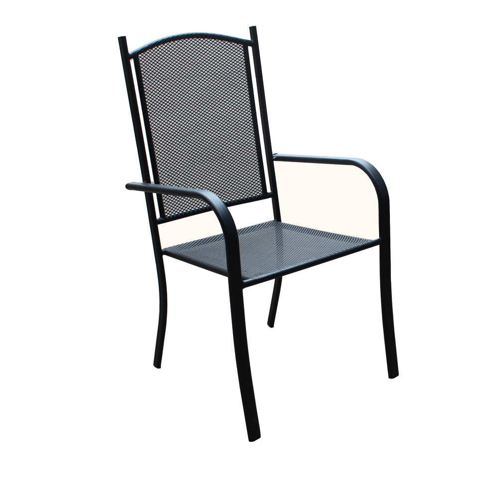 ROJAPLAST ZWMC-037 fém kerti szék, 61 x 56 x 101 cm - fekete (Méret: 61) (RP)