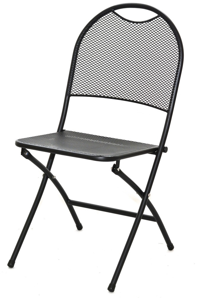 ROJAPLAST ZWMC-44 fém kerti összecsukható szék, 58 x 45 x 83 cm - fekete () (RP)