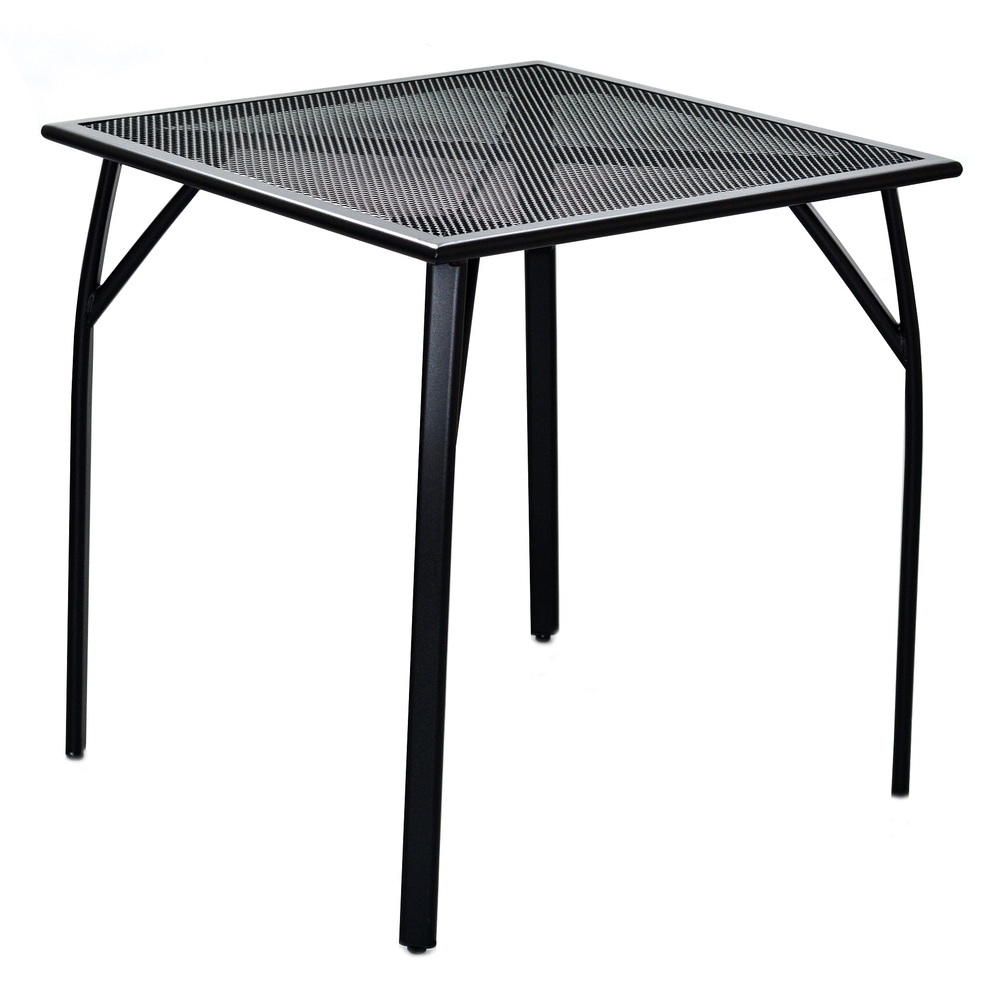 ROJAPLAST ZWMT-70R fém kerti asztal,  70 x 70 x 72 cm - fekete (Méret:) (RP)