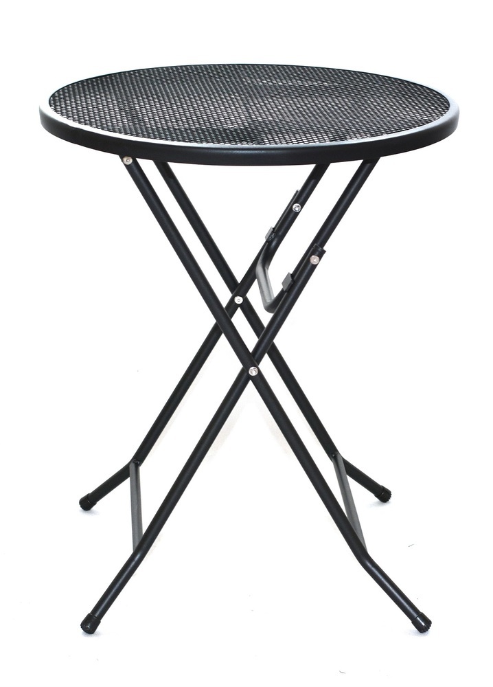ROJAPLAST ZWMT-60F fém kerti összecsukható körasztal,  ø 60 x 72 cm - fekete () (RP)