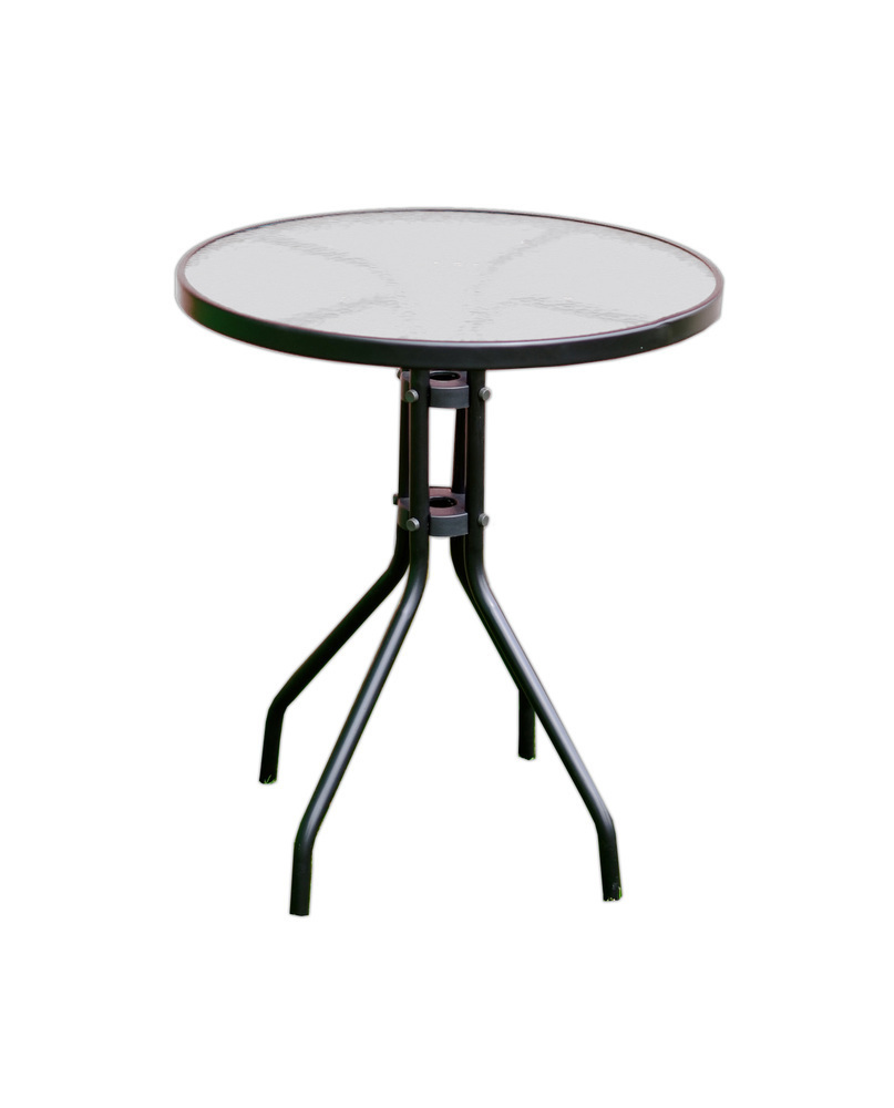 ROJAPLAST ZWT-03 fém kerti körasztal, ø 60 x 70 cm - fekete (Méret: ø 60) (RP)