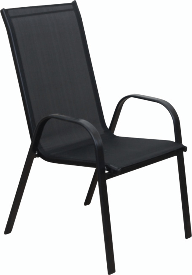 ROJAPLAST XT1012C fém kerti szék, 69 x 55 x 95 cm - fekete (* Kifutó) (RP)