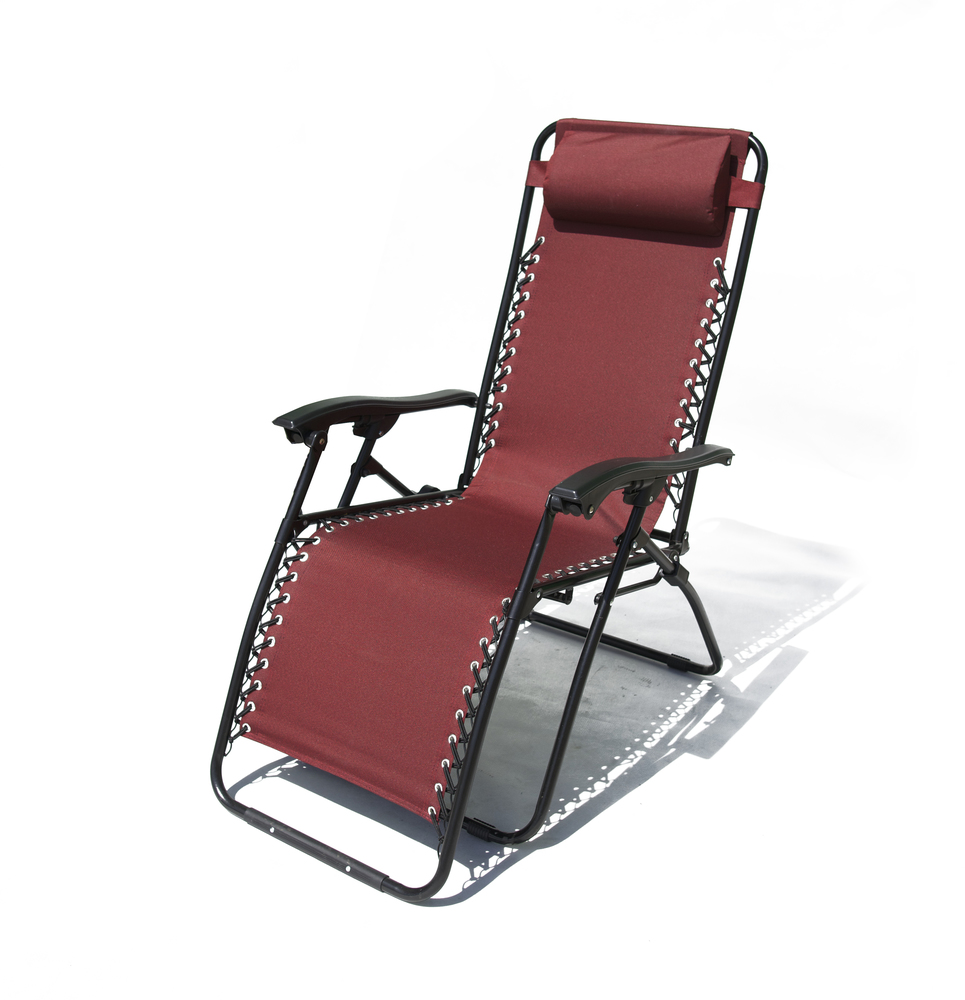 ROJAPLAST 2320 OXFORD fém összecsukható kerti/kemping/napozó szék - bordó () (RP)