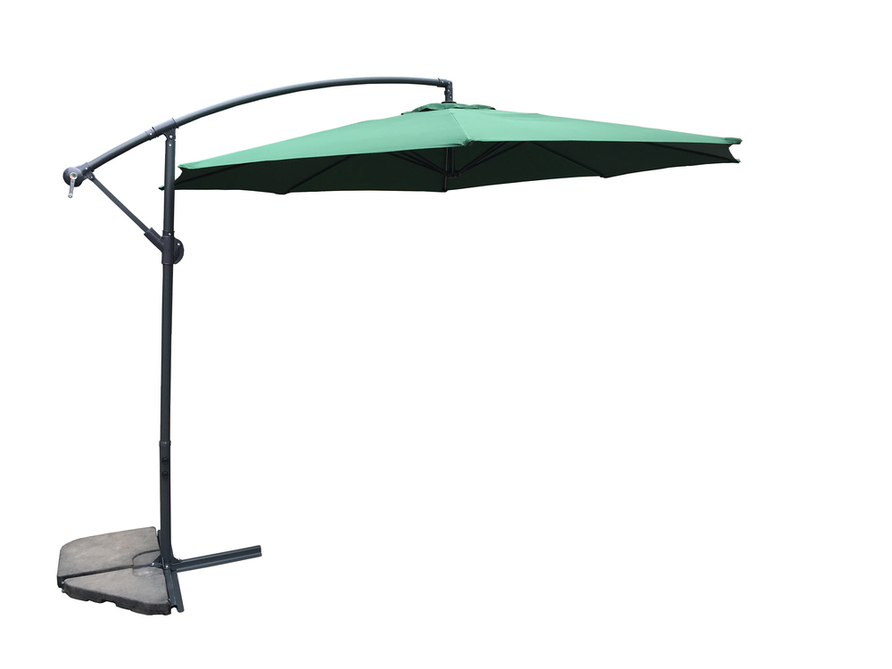 ROJAPLAST 8080 függő napernyő, hajtókarral - zöld - ø 350 cm (RP)