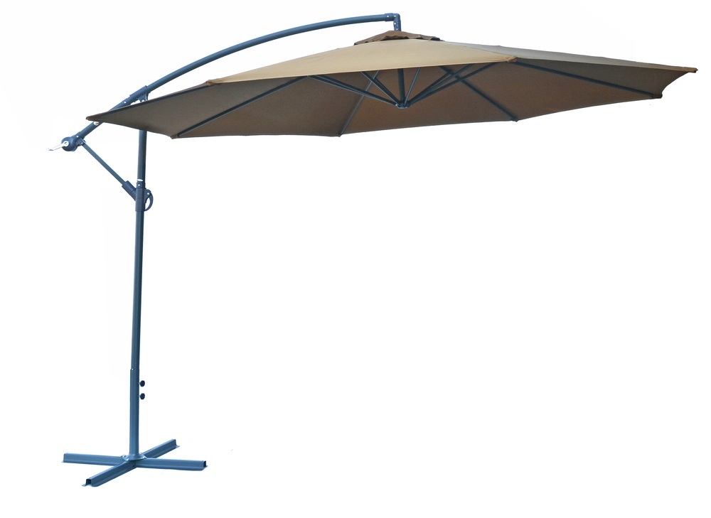 ROJAPLAST 8080 függő napernyő, hajtókarral - barna - ø 350 cm (Méret: ø) (RP)