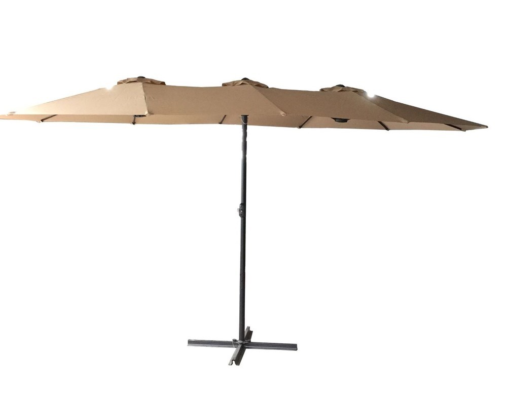 ROJAPLAST DOUBLE ZWU-307 napernyő, hajtókarral - bézs - 456 cm (Méret:) (RP)